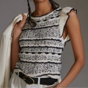 Anthropologie Ruffle Sweater Tank Size XS